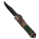 Heretic Knives Heretic Knives Manticore E Bowie OTF Knife A-10 Warthog Aluminum 3.25" DLC, Brown/Green/Tan, CPM MagnaCut, adult, BHQ-207526
