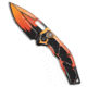 Heretic Knives Heretic Knives Medusa Auto Tanto Knife Orange Cel-Shade 3" Cerakote*DISCOUNTED, Orange, CPM MagnaCut, adult, BHQ-223200