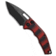 Heretic Knives Heretic Knives Medusa Automatic Recurve Tactical Knife Red/Black G-10 3" DLC, Black/Red, CPM MagnaCut, adult, BHQ-219373