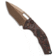 Heretic Knives Heretic Knives Medusa Automatic Recurve Tactical Knife Red Camo CF 3" Bronze, Black/Red, CPM MagnaCut, adult, BHQ-220397