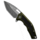 Heretic Knives Heretic Knives Medusa Manual Frame Lock Knife Green Aluminum 3.4" Battleworn, Green, CPM MagnaCut, adult, BHQ-205668