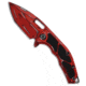 Heretic Knives Heretic Knives Medusa Manual Frame Lock Knife Red Cell-Shaded Ti 3" Cerakote, Red, CPM MagnaCut, adult, BHQ-210988