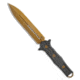 Heretic Knives Heretic Knives Nephilim Fixed Blade Knife Carbon Fiber 6.5" Gold Ti Nitride, Black, Elmax, adult, BHQ-137100