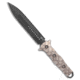 Heretic Knives Heretic Knives Nephilim Fixed Blade Knife Flamed Titanium6.5" Black Serr, Gray, Elmax, adult, BHQ-177276