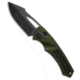 Heretic Knives Heretic Knives Pariah Manual Button Lock Knife OD Green Aluminum 3.8" DLC, OD Green, CPM MagnaCut, adult, BHQ-209286