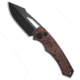 Heretic Knives Heretic Knives Pariah Manual Button Lock Knife Red Camo Carbon Fiber 3.8" DLC, Black/Red, CPM MagnaCut, adult, BHQ-210683