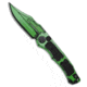 Heretic Knives Heretic Knives Wraith V4 Automatic Knife Toxic Green Cel Shade Al 3.7" Green, Black/Green, CPM MagnaCut, adult, BHQ-220398