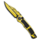 Heretic Knives Heretic Knives Wraith V4 Automatic Knife Yellow Cel Shade Al 3.7" Yellow, Black/Yellow, CPM MagnaCut, adult, BHQ-220192
