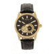 Heritor Automatic Davidson Semi-Skeleton Leather-Band Watch, Gold/Black, One Size, HERHR8005