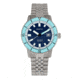 Heritor Automatic Edgard Bracelet Diver's Watch w/Date, Light Blue/Navy, One Size, HERHR9104