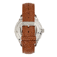 Heritor Automatic Harding Semi-Skeleton Leather-Band Watch, Silver/Green, One Size, HERHR9003