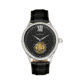 Heritor Automatic Hayward Semi-Skeleton Watch - Mens, Black/Black/Silver, One Size, HERHR9402