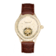 Heritor Automatic Hayward Semi-Skeleton Watch - Mens, Gold/Brown, One Size, HERHR9405