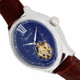 Heritor Automatic Hayward Semi-Skeleton Watch - Mens, Navy/Brown, One Size, HERHR9403
