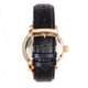 Heritor Automatic Maxim Semi-Skeleton Leather-Band Watch, Rose Gold/Black, One Size, HERHR8604