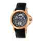 Heritor Automatic McKinley Skeleton Dial Leather Strap Watch, Rose Gold/Black, Standard HERHR4006