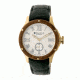Heritor Montrichard Wood Bezel Leather-Band Watch, Gold/Silver, Standard HERHR4503