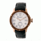 Heritor Montrichard Wood Bezel Leather-Band Watch, Rose Gold/Silver, Standard HERHR4505