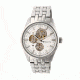 Heritor Stanley Semi-Skeleton Watch, Silver/Silver HERHR6501