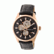 Heritor Stanley Semi-Skeleton Watch, Black/Black HERHR6506
