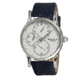 Heritor Thomson Mens Watch, Black Leather Band, Silver Bezel, White Analog Dial, Silver Hand HERHR1101