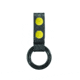 HERO'S PRIDE AirTek C/D-Cell Dual Ring Flashlight Holder w/ Plastic Rings, Basket Weave, Brass Hardware, Black, 1492BWA