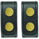 HERO'S PRIDE AirTek Deluxe Belt Keepers, 1 1/8in, 2 Pack, Plain, Brass Hardware, Black, 1497PA