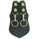 HEROs PRIDE AirTek Scabbard Key Holder w/ Metal Clip, Double, Brass Hardware, Basket Weave, Black, 1489WA