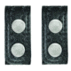 Hero's Pride Belt Keepers, 2 1/4in Belt, 2 Pack, Deluxe, AirTek, BW, Silver Snaps 1497WN