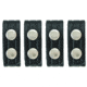 Hero's Pride Belt Keepers, 2 1/4in Belt, 4 Pack, Standard, AirTek, Smooth, Silver Snaps 1499PN