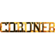CORONER Metal Letters 3/8'' High - Pair