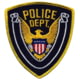 HERO'S PRIDE POLICE DEPT Eagle w/ Blank Scroll, Gold/Navy, 4in x4.375in, 10418