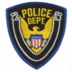 POLICE DEPT Eagle w/ Blank Scroll - Royal Blue/Midnight - 4''x4.375''