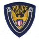 POLICE DEPT Eagle w/ Blank Scroll - Royal Blue/Navy - 4''x4.375''