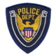 HERO'S PRIDE POLICE DEPT Eagle w/ Blank Scroll, Royal Blue/Navy, 4in x4.375in, 10419