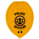 POLICE OFFICER Badge Patch - Gold - 2.5''x3.5''