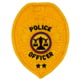 HERO'S PRIDE POLICE OFFICER Badge Patch, Gold, 2.5in x3.5in, 3731