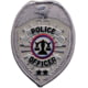HERO'S PRIDE POLICE OFFICER Badge Patch, Silver, 2.5in x3.5in, 3730