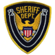 SHERIFF DEPT Eagle w/ Blank Scroll - Gold/Navy - 4''x4.375''