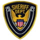 HERO'S PRIDE SHERIFF DEPT Eagle w/ Blank Scroll, Gold/Navy, 4in x4.375in, 10426