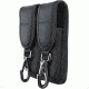 Heros Pride Double Magazine Pouch - Medium - With Two Metal Clips , CDCR , - Ballistic, Black 1110