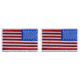 HERO'S PRIDE 3.375x2in US Reversed Flag Patch w/White Border - 2 Pack, White, EC0039