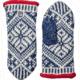 Hestra Nordic Wool Mittens - Women's, Medium blue/Offwhite, 10, 63921-260020-10