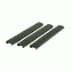 Hexmag Slim Line 18-Slot LowPro Rail Covers 3 Pack, Black, Small, HX-LRC-3PK-BLK