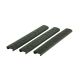 Hexmag Slim Line 18-Slot LowPro Rail Covers 3 Pack, Black, Small, HX-LRC-3PK-BLK