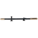 Hi-Lux Optics Malcolm 6X Two Tone Short Rifle Telescope Adjustable Parallax, BPCR Mounts, Crescent Cuts, Matte Black, Brass, M634183BP