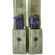 High Speed Gear Duty Double Pistol TACO Magazine Pouch - Covered Plus w/ MOLLE, Olive Drab, 4.5"L x 1.5"W x 6.25"-7"H, 41PX02OD