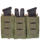 High Speed Gear Duty Triple Pistol Taco U-Mount Pouch, Olive Drab, 41PT03OD