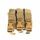 High Speed Gear HSGI Modular Pistol Mag Pouch, Triple, Coyote Brown, 12PM03CB