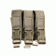 High Speed Gear HSGI Modular Pistol Mag Pouch, Triple, Olive Drab, 12PM03OD